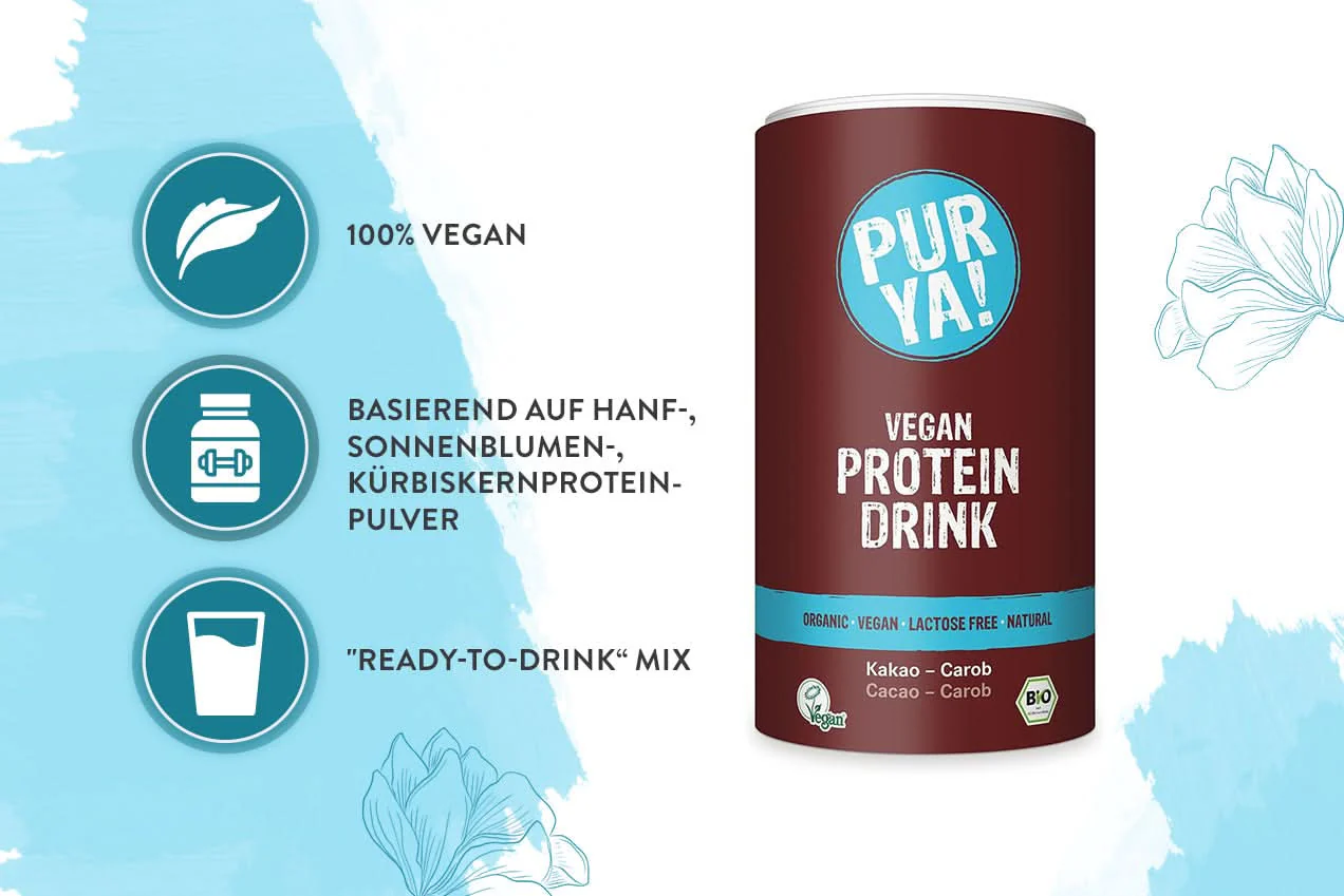 PURYA! - Bio vegan Protein Drink - Kakao-Carob